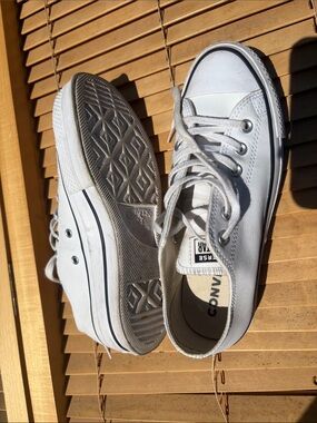 Converse White Low-Top Platform Sneakers